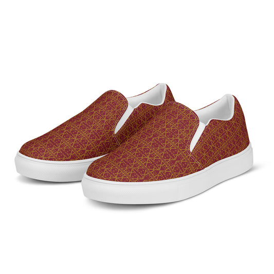 Burgundy Women's Slip on shoes-10