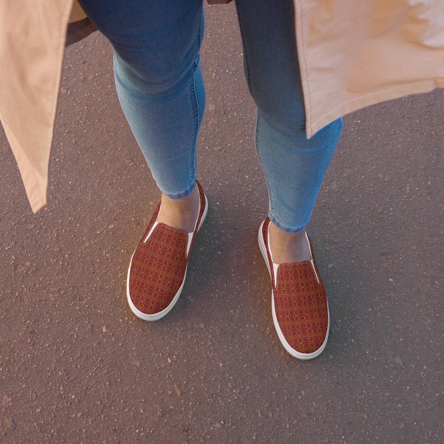 Burgundy Women's Slip on shoes-6