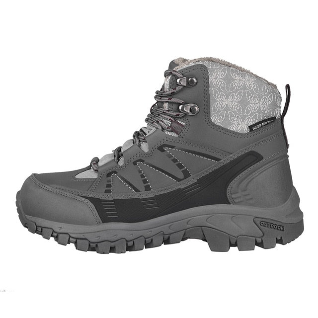 Hiking Shoes Waterproof Mountain Keep Warm Non-slip PU Leather Snow Mountain Hunting Shoes Outdoor Fashion Winter-0
